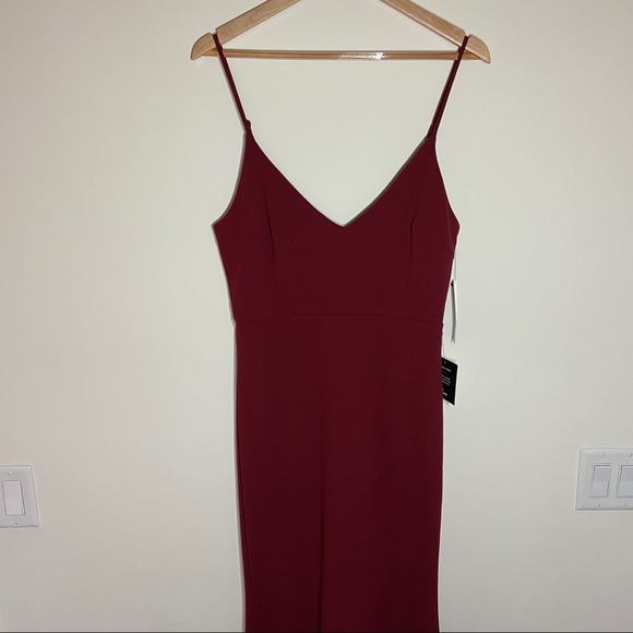 NWT Lulu's Infinite Glory Red Wine Maxi Dress - Picture 7 of 15